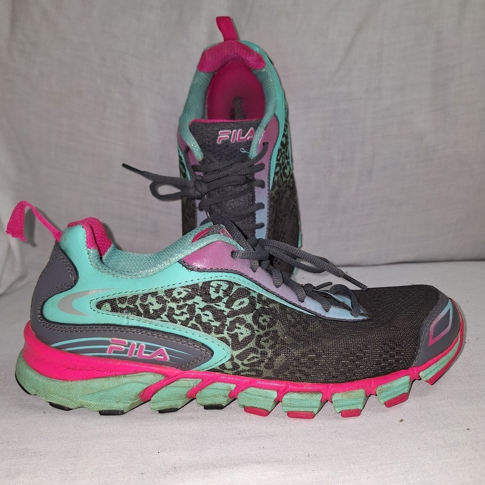 Womens FILA Cool-Max Memory Foam Athletic Running Shoes Size 8.5 Multicolor